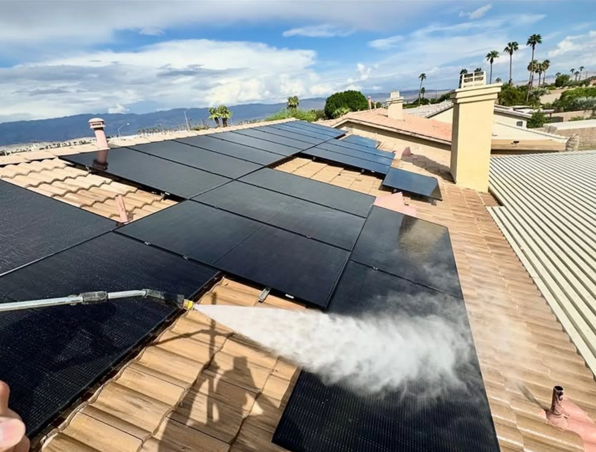 best time to clean solar panels